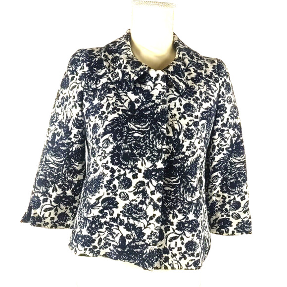 Talbot's Petite Women's Jacket Size 2 Black White Lined Short Snaps - Picture 1 of 8